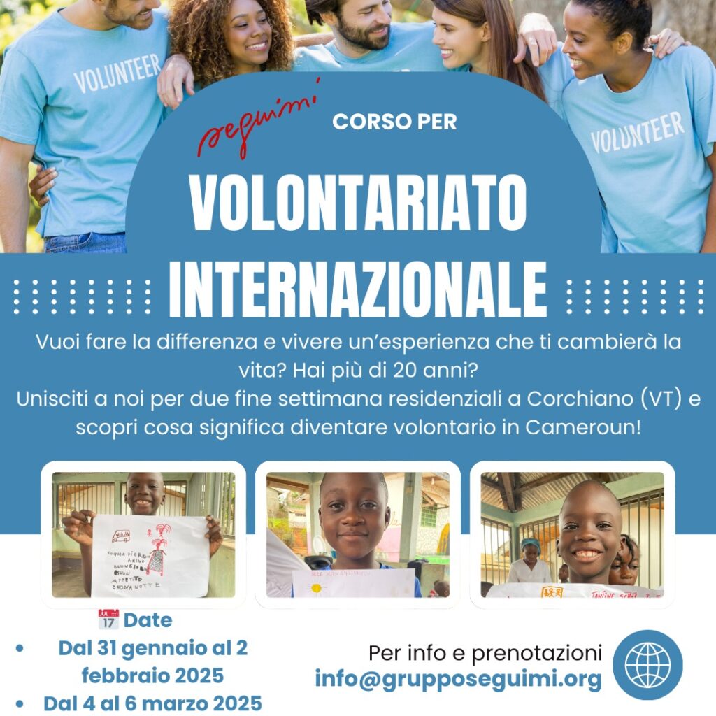 Volontariato internazionale: al via il corso SEGUIMI per Camerun